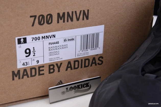 MNVN Triple Adidas 700 Black Yeezy FV4440 Boost 1212